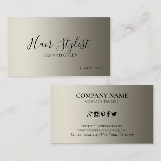 グラデーションの背景 名刺 (正面/裏面)