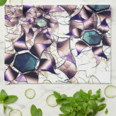 グラデーションの色調の雑多なバーチャルフラワー キッチンタオル (折り畳み)