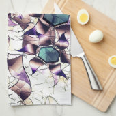 グラデーションの色調の雑多なバーチャルフラワー キッチンタオル (四つ折り)