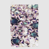 グラデーションの色調の雑多なバーチャルフラワー ゴルフタオル (正面)