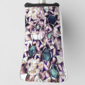 グラデーションの色調の雑多なバーチャルフラワー ゴルフヘッドカバー (回転90)