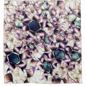 グラデーションの色調の雑多なバーチャルフラワー シャワーカーテン (正面)