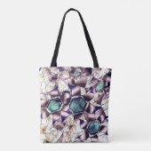 グラデーションの色調の雑多なバーチャルフラワー トートバッグ (裏面)