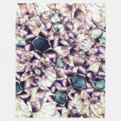 グラデーションの色調の雑多なバーチャルフラワー フリースブランケット (正面)