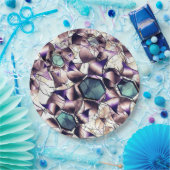 グラデーションの色調の雑多なバーチャルフラワー ペーパープレート (パーティー)