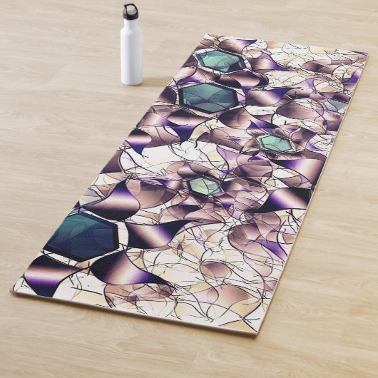 グラデーションの色調の雑多なバーチャルフラワー ヨガマット (インサイチュ)