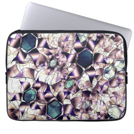 グラデーションの色調の雑多なバーチャルフラワー ラップトップスリーブ