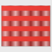 グラデーションの赤い縞模様のパターン ラッピングペーパー (フラット)