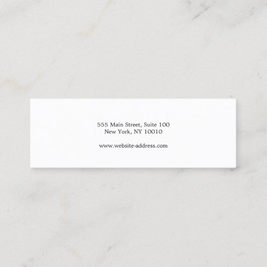 グラデーションの追加ロゴのイヤリング表示ミニ スキニー名刺 (裏面)