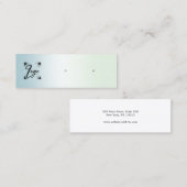 グラデーションの追加ロゴのイヤリング表示ミニ スキニー名刺 (正面/裏面)