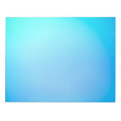 グラデーションの青い長方形の面  ノートパッド (正面)
