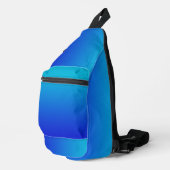 グラデーションの青からターコイズ スリングバッグ (右コーナー)