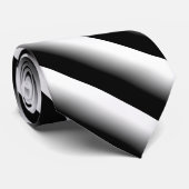 グラデーションの黒いグレーと白のストライプ ネクタイ (ロール)