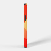 グラデーションぼかし抽象幾何波形 iPhoneケース (右側面)