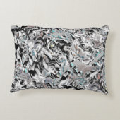 グラデーションまたはヒュームのクロムシミ、黒からグレー アクセントクッション (裏面)