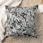 グラデーションまたはヒュームのクロムシミ、黒からグレー クッション (ブランケット)