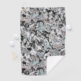 グラデーションまたはヒュームのクロムシミ、黒からグレー ゴルフタオル