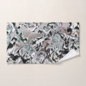 グラデーションまたはヒュームのクロムシミ、黒からグレー バスタオルセット (ハンドタオル)