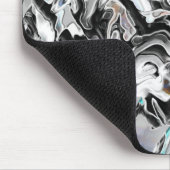 グラデーションまたはヒュームのクロムシミ、黒からグレー マウスパッド (コーナー)