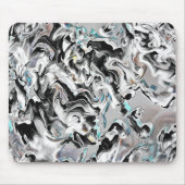 グラデーションまたはヒュームのクロムシミ、黒からグレー マウスパッド (正面)