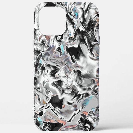 グラデーションまたはヒュームのクロムシミ、黒からグレー Case-Mate iPhoneケース (裏面)