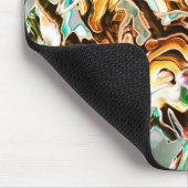 グラデーションまたはヒューム、オレンジ色から色への染み マウスパッド (コーナー)