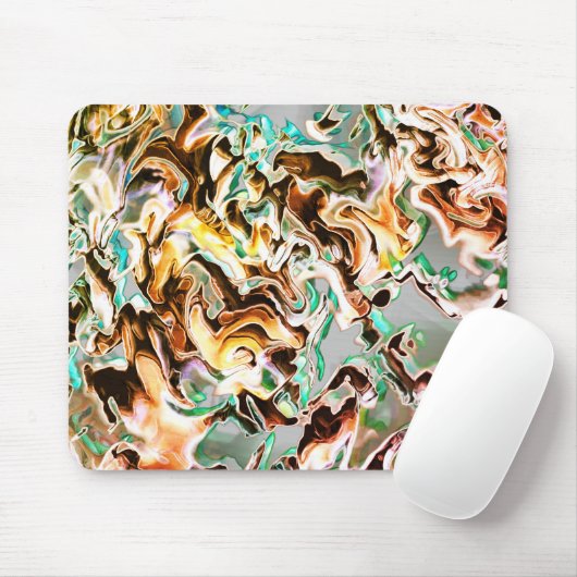 グラデーションまたはヒューム、オレンジ色から色への染み マウスパッド (マウス)