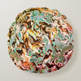 グラデーションまたはヒューム、オレンジ色から色への染み ラウンドクッション