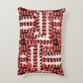 グラデーションまストライプたはポリッシュの赤い十字形の粒子 アクセントクッション (裏面(縦))