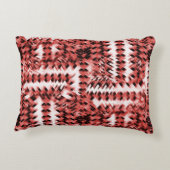 グラデーションまストライプたはポリッシュの赤い十字形の粒子 アクセントクッション (裏面)