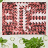 グラデーションまストライプたはポリッシュの赤い十字形の粒子 キッチンタオル (折り畳み)