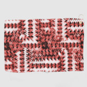 グラデーションまストライプたはポリッシュの赤い十字形の粒子 ゴルフタオル (横)