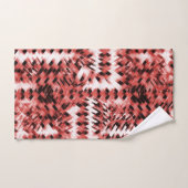 グラデーションまストライプたはポリッシュの赤い十字形の粒子 バスタオルセット (ハンドタオル)