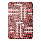 グラデーションまストライプたはポリッシュの赤い十字形の粒子 バスマット (正面縦)