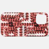 グラデーションまストライプたはポリッシュの赤い十字形の粒子 Case-Mate iPhoneケース (裏面 (横))