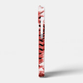 グラデーションまストライプたはポリッシュの赤い十字形の粒子 Case-Mate iPhoneケース (裏面 / 左)