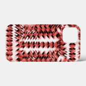 グラデーションまストライプたはポリッシュの赤い十字形の粒子 Case-Mate iPhoneケース (裏面 (横))