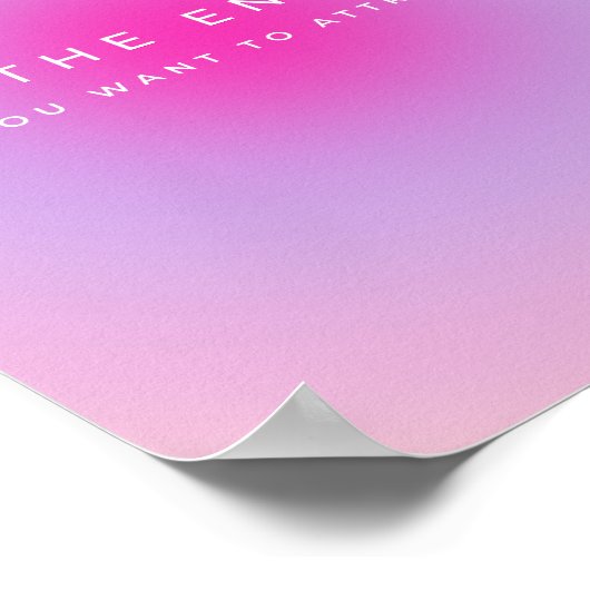 グラデーションを引き付けたいエネルギー ポスター (角)