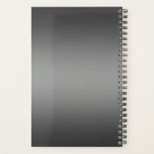 グラデーションを徐々に変化させるグレー任意の名前/秒 プランナー手帳 (裏面)