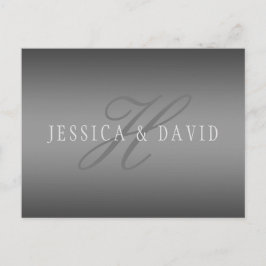 グラデーションを徐々に変化させるグレー任意の名前/秒 ポストカード