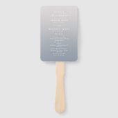 グラデーションアイボリー&ダスティブルー結婚セレモニー ハンドファン (正面)