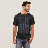 グラデーションアメリカ国旗ポモナ Tシャツ (正面フル)