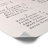 グラデーションアルファベット結婚の座席表 ポスター (角)