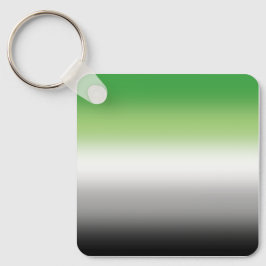 グラデーションアロマティックカラフルフラグ – アロマティックプライド キーホルダー