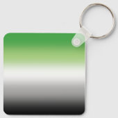 グラデーションアロマティックカラフルフラグ – アロマティックプライド キーホルダー (裏面)