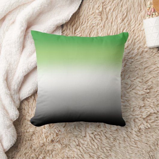 グラデーションアロマティックカラフルフラグ – アロマティックプライド クッション (ブランケット)