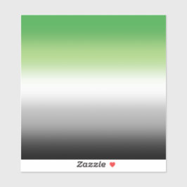 グラデーションアロマティックカラフルフラグ – アロマティックプライド シール