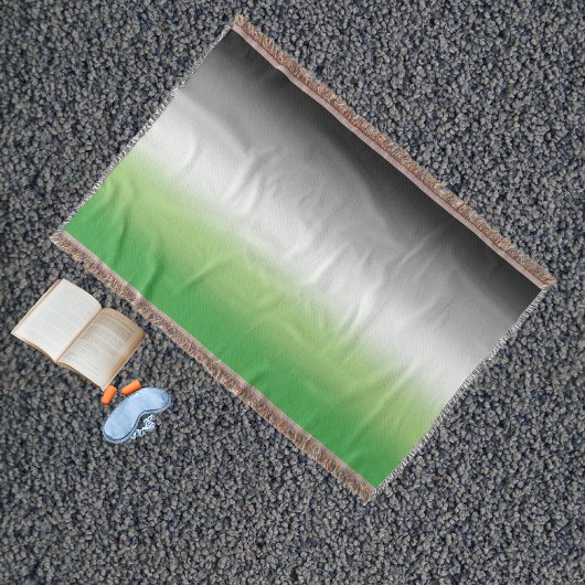 グラデーションアロマティックカラフルフラグ – アロマティックプライド スローブランケット