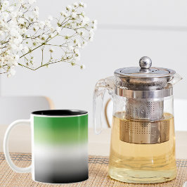 グラデーションアロマティックカラフルフラグ – アロマティックプライド ツートーンマグカップ