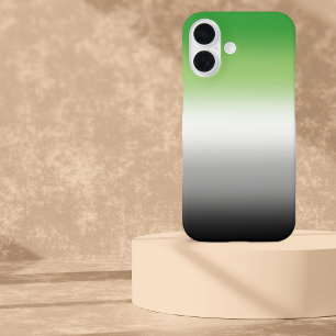 グラデーションアロマティックカラフルフラグ – アロマティックプライド iPhone 16ケース